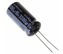 Condensador 16v 3300µf electrolítico radial 24x12mm.