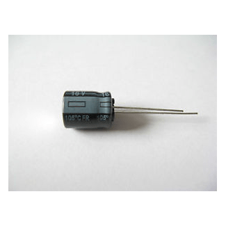 Condensador 16v 680µf electrolítico radial 13x10mm.