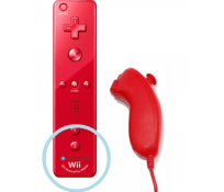 Mando Wii Motion Plus + Nunchuk Rojo *Compatible*