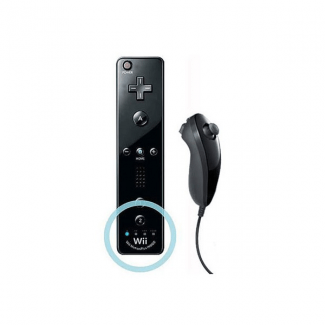 Mando Wii Remote Plus Negro + Nunchuk *Compatible*