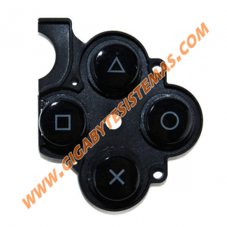 PSP SLIM Keystoke with Rubber *BLACK*
