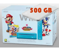 Wii Azul modificada sin Chip + Mario & Sonic + HDD 500GB Wii Azul modificada sin Chip + Mario & Sonic + HDD 500GB