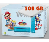 Wii Azul modificada sin Chip + Mario & Sonic + HDD 500GB